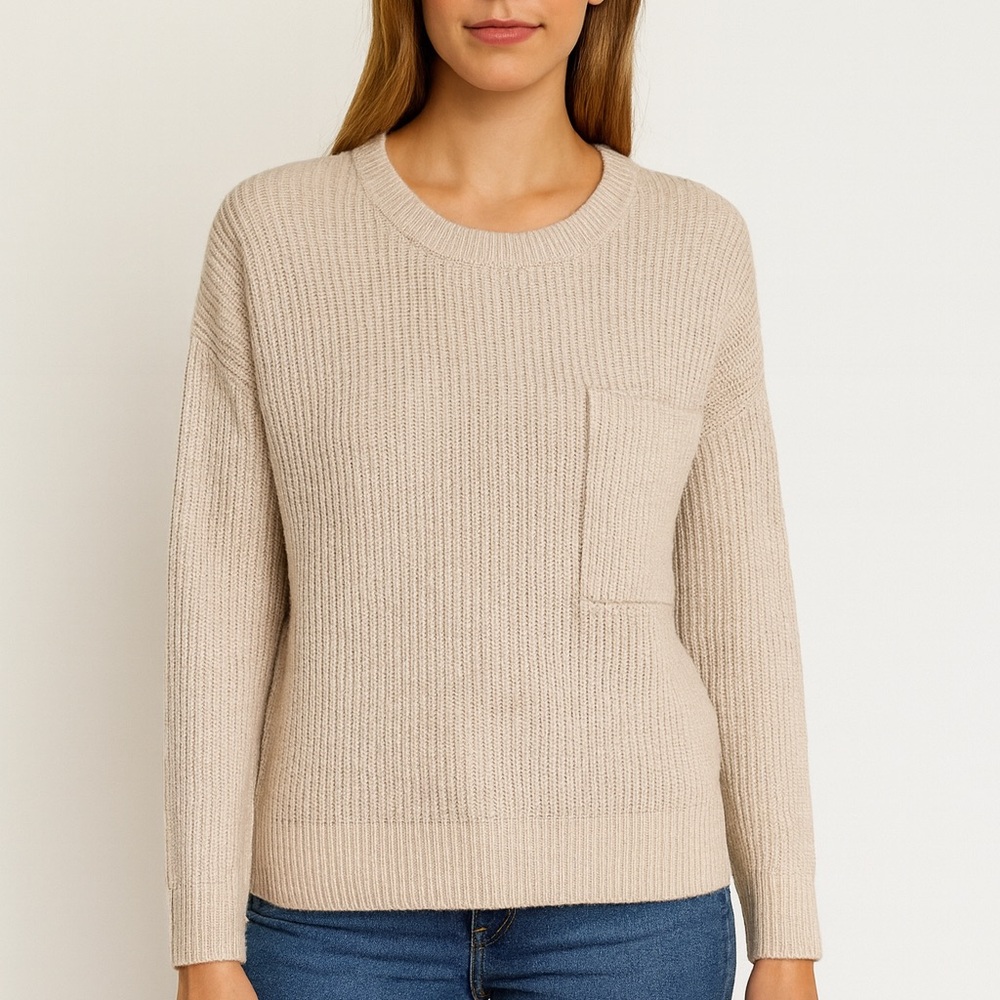 Madewell Ribbed Knit Pullover Sweater — Size Small